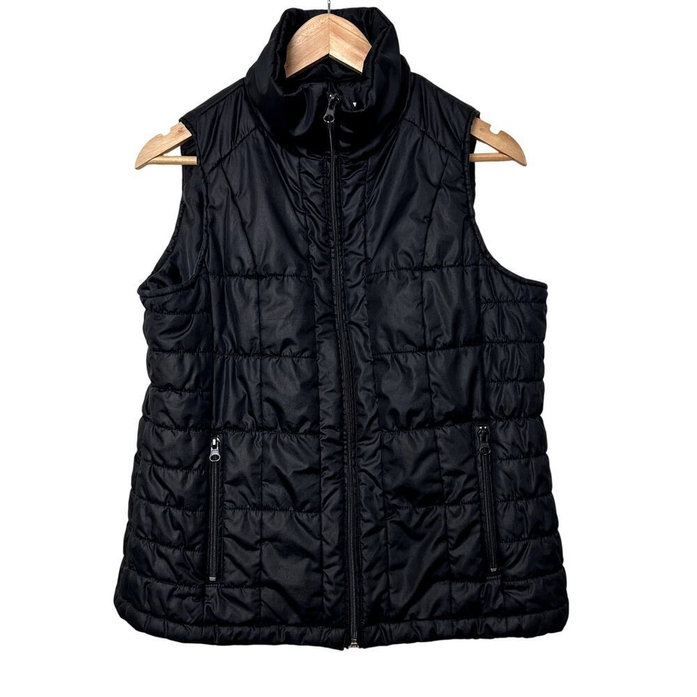 New York & Company Black Puffer Vest Outerwear Women's size Medium NY & Co